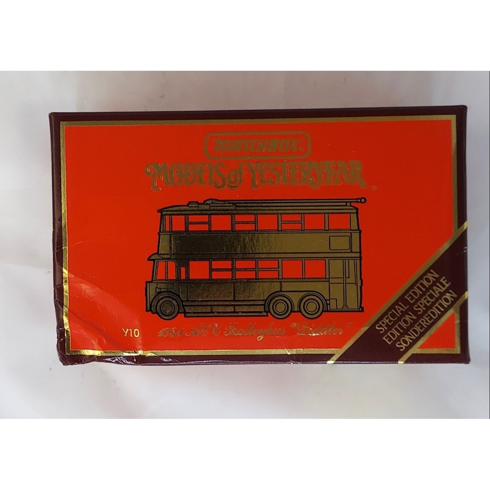 1987 Matchbox Models of Yesteryear 1931 A&C Trolleybus "Diddler" Y10 1:43 Scale